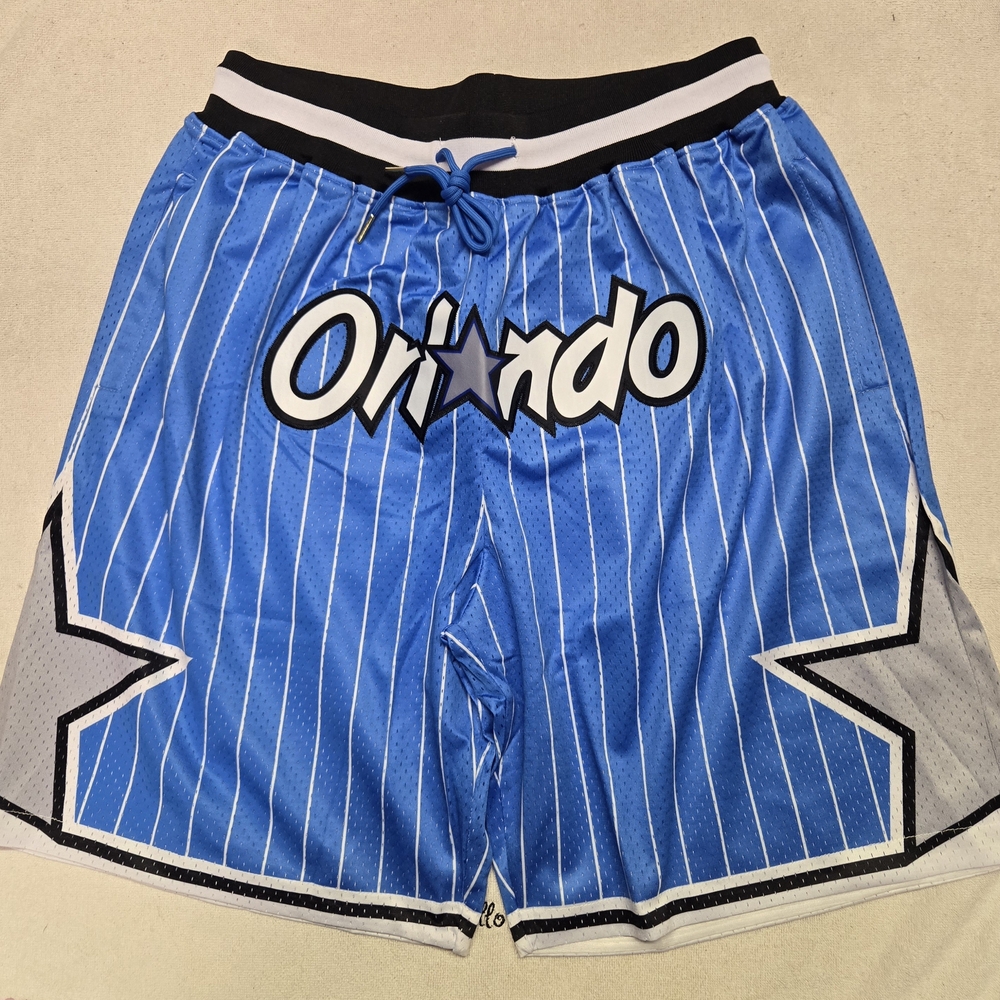 Orlando Magic Basketball Shorts NWOT size XL Stiched Orlando across the front.